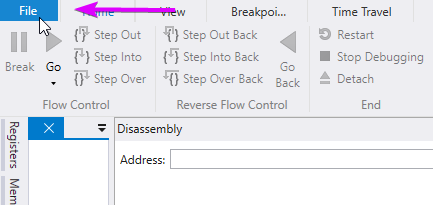 WinDbg File highlight